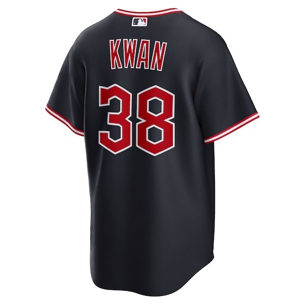 Men's Cleveland Guardians Steven Kwan Nike Navy Alternate Replica Jersey
