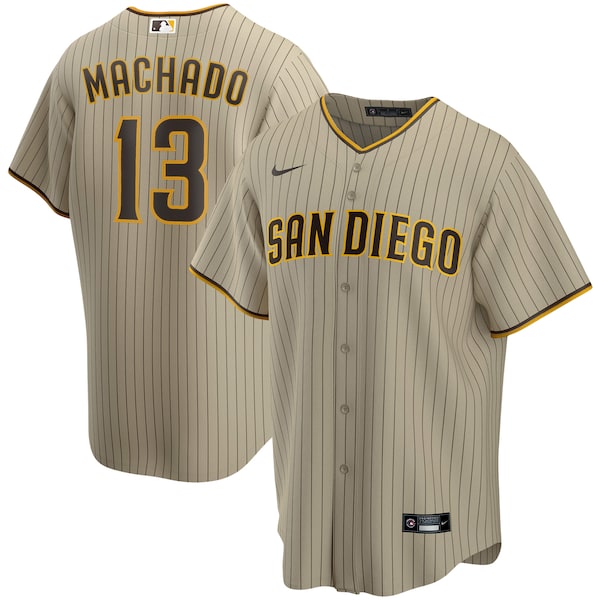 Men's San Diego Padres Manny Machado Nike Tan Alternate Replica Player Jersey