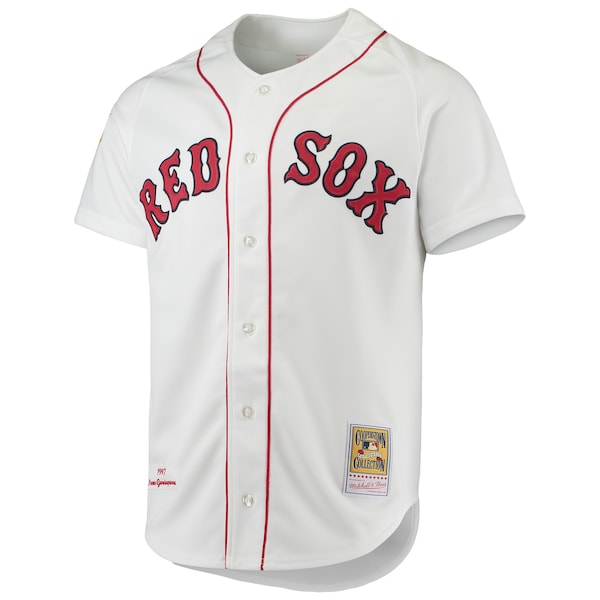 Men's Boston Red Sox Nomar Garciaparra Mitchell & Ness White 1997 Cooperstown Collection Authentic Jersey