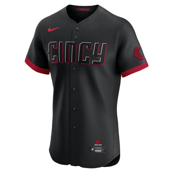 Men's Cincinnati Reds Nike Black City Connect Elite Jersey