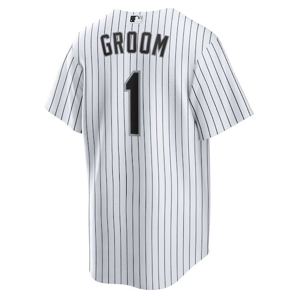 Men's Chicago White Sox Nike White #1 Groom Home Replica Jersey