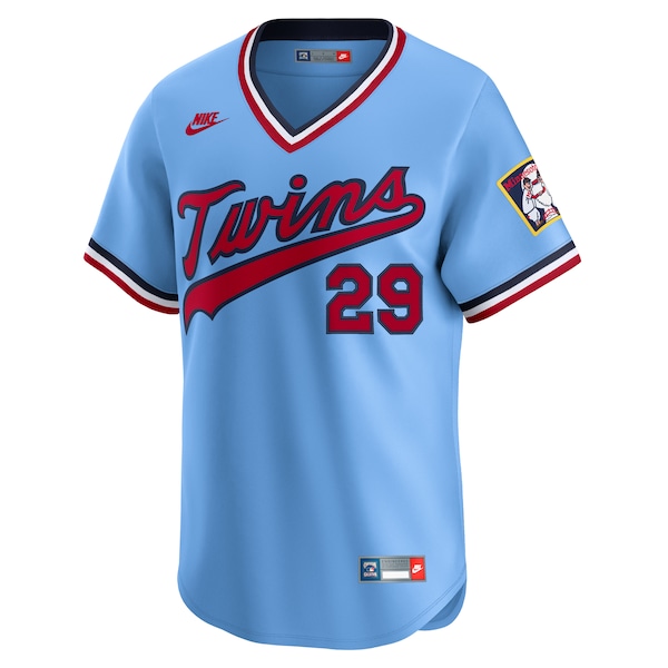 Men's Minnesota Twins Rod Carew Nike Light Blue Throwback Cooperstown Collection Limited Jersey