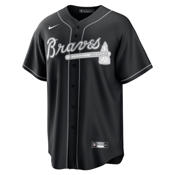 Men's Atlanta Braves Ronald Acu?a Jr. Nike Black Replica Player Jersey