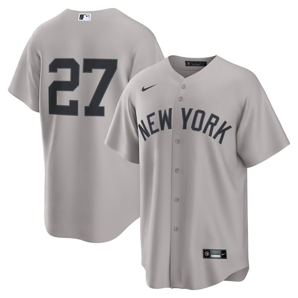 Men's New York Yankees Giancarlo Stanton Nike Gray Road Replica Jersey