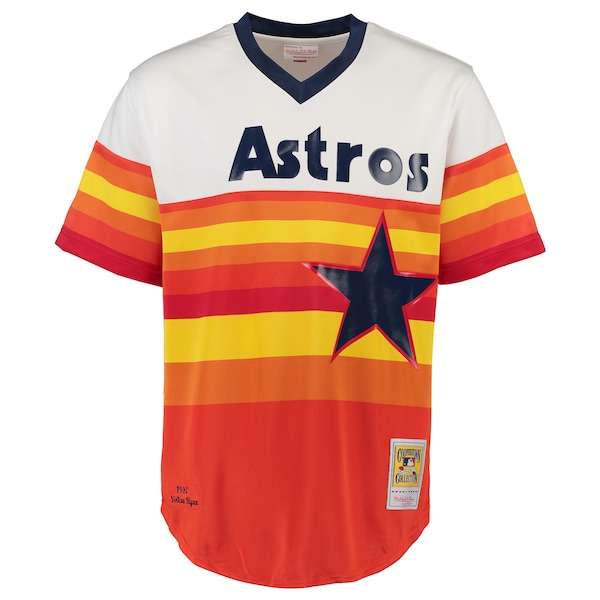 Men's Houston Astros Nolan Ryan Mitchell & Ness White Throwback Authentic Jersey
