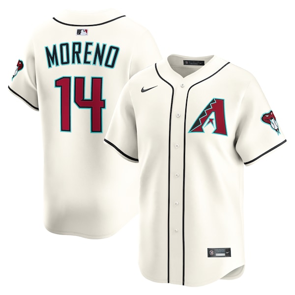 Men's Arizona Diamondbacks Gabriel Moreno Nike Cream Home Limited Player Jersey