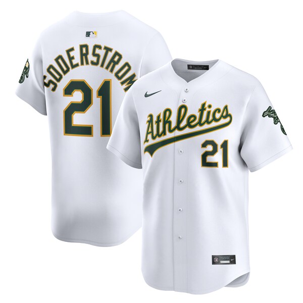 Men's Athletics Tyler Soderstrom Nike White Home Limited Player Jersey