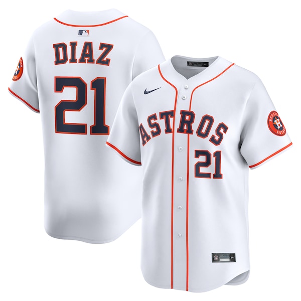 Men's Houston Astros Yainer Diaz Nike White Home Limited Player Jersey