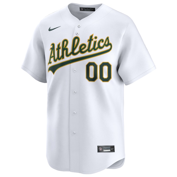 Men's Athletics Nike White Home Limited Custom Jersey