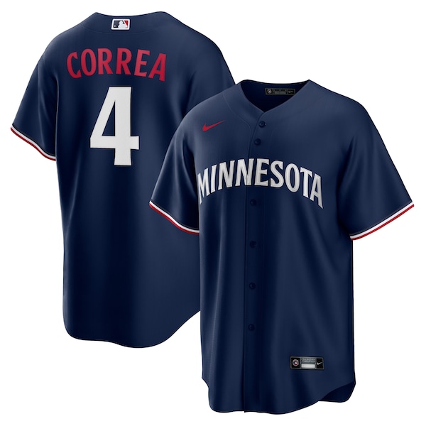 Men's Minnesota Twins Carlos Correa Nike Navy Alternate 2 Replica Jersey