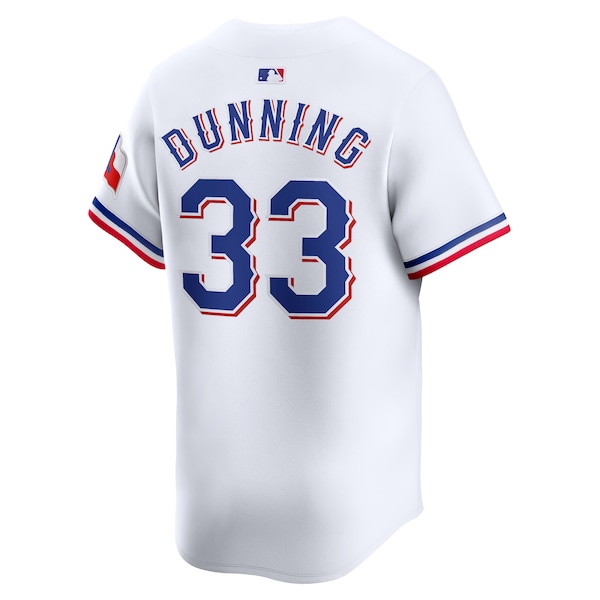 Men's Texas Rangers Dane Dunning Nike White Home Limited Player Jersey