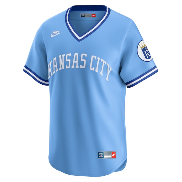 Men's Kansas City Royals Nike Light Blue Cooperstown Collection Limited Jersey