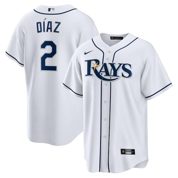 Men's Tampa Bay Rays Yandy Díaz Nike White Home Replica Player Jersey