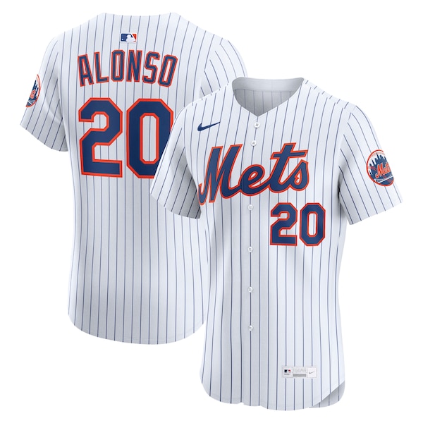 Men's New York Mets Pete Alonso Nike White Home Elite Player Jersey