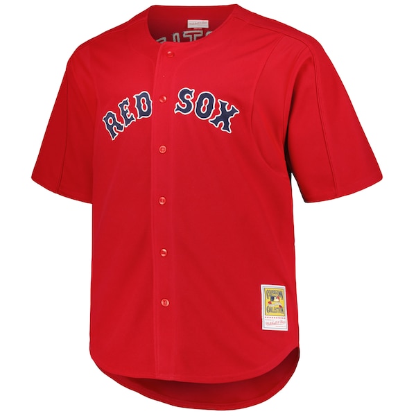 Men's Boston Red Sox David Ortiz Mitchell & Ness Red Big & Tall Cooperstown Collection Batting Practice Replica Jersey