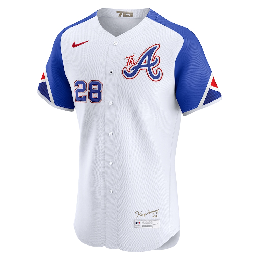 Men's Atlanta Braves Matt Olson Nike White City Connect Elite Jersey