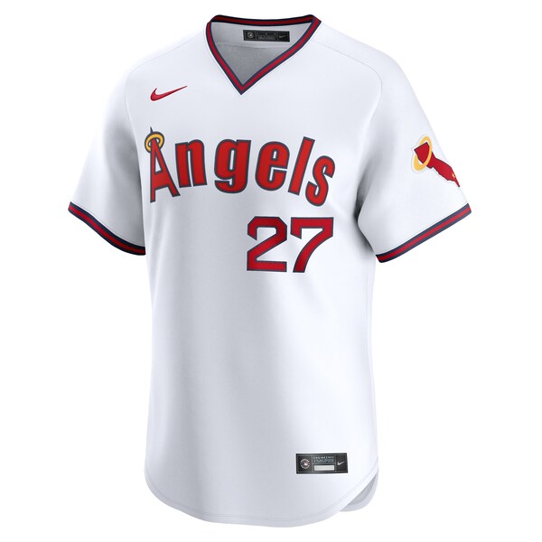 Men's Los Angeles Angels Mike Trout Nike White Alternate Limited Jersey