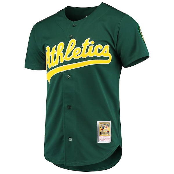 Men's Athletics Mark McGwire Mitchell & Ness Green 1997 Cooperstown Collection Authentic Jersey