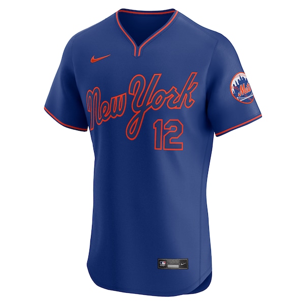 Men's New York Mets Francisco Lindor Nike Royal Alternate 2 Elite Jersey
