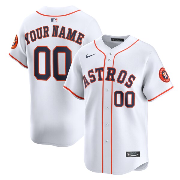 Men's Houston Astros Nike White Home Limited Custom Jersey