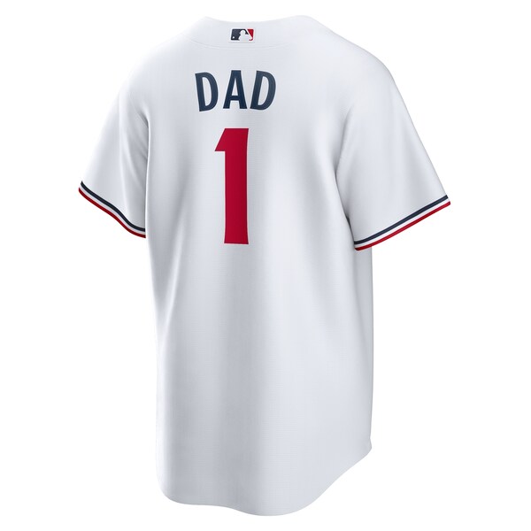 Men's Minnesota Twins Nike White #1 Dad Home Replica Jersey