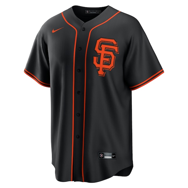 Men's San Francisco Giants Willy Adames Nike Black Alternate 2 Replica Jersey
