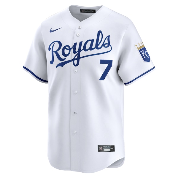 Men's Kansas City Royals Bobby Witt Jr. Nike White Home Limited Player Jersey
