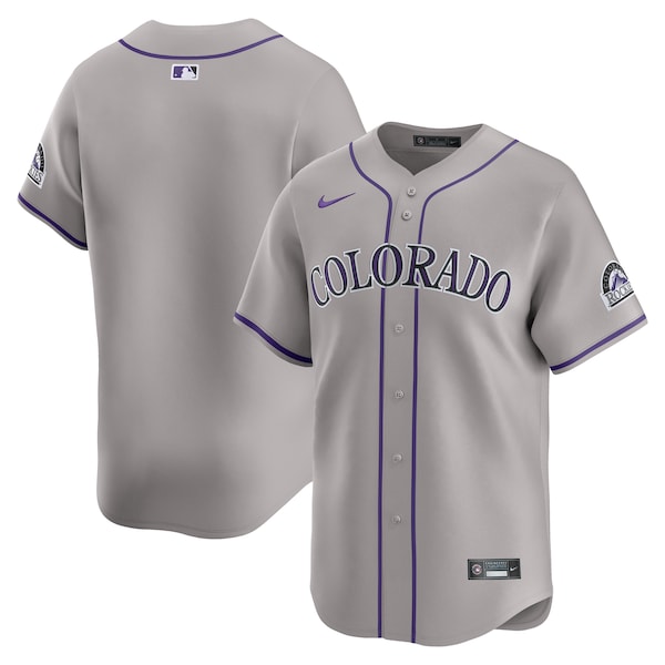 Men's Colorado Rockies Nike Gray Road Limited Jersey
