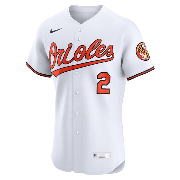 Men's Baltimore Orioles Gunnar Henderson Nike White Home Elite Jersey
