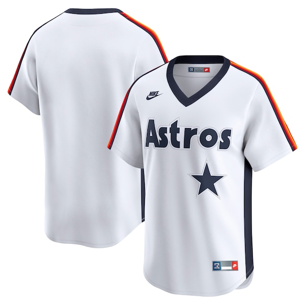Men's Houston Astros Nike White Throwback Cooperstown Collection Limited Jersey