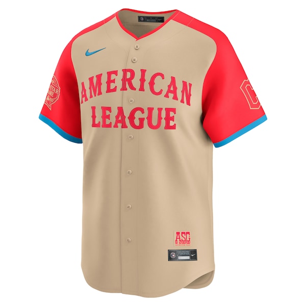 Men's American League Jose Ramirez Nike Cream 2024 MLB All-Star Game Limited Player Jersey