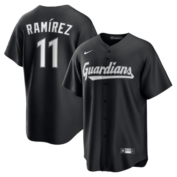 Men's Cleveland Guardians José Ramírez Nike Black Replica Player Jersey