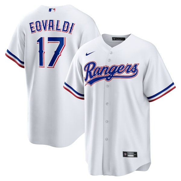 Men's Texas Rangers Nathan Eovaldi Nike White Home Replica Player Jersey