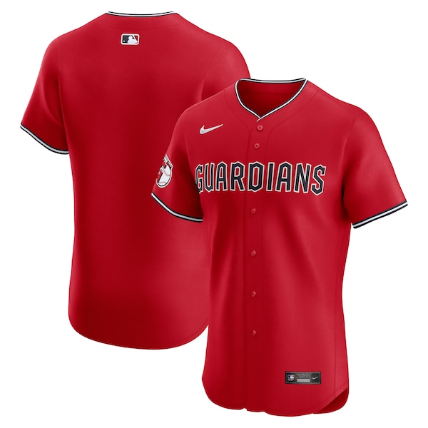 Men's Cleveland Guardians Nike Red Alternate Elite Jersey