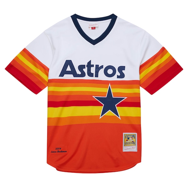 Men's Houston Astros Lance Berkman Mitchell & Ness White 2004 Cooperstown Collection Authentic Throwback Jersey