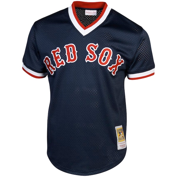 Men's Boston Red Sox Ted Williams Mitchell & Ness Navy Cooperstown Collection Big & Tall Mesh Batting Practice Jersey