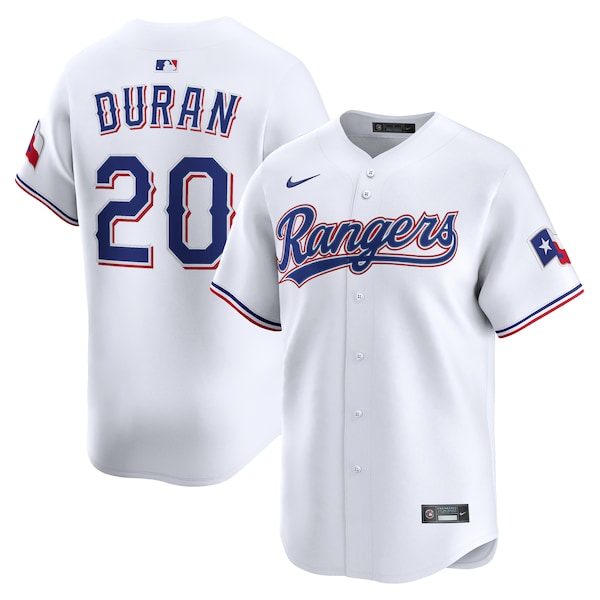 Men's Texas Rangers Ezequiel Duran Nike White Home Limited Player Jersey