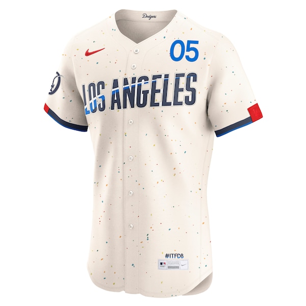 Men's Los Angeles Dodgers Freddie Freeman Nike Cream City Connect Elite Jersey