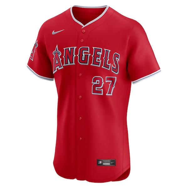 Men's Los Angeles Angels Mike Trout Nike Red Alternate Elite Jersey