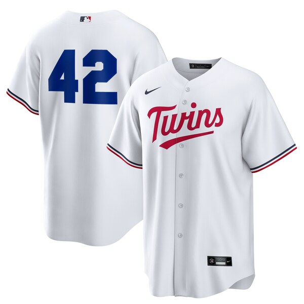 Men's Minnesota Twins Nike White Home 2025 Jackie Robinson Day Replica Jersey