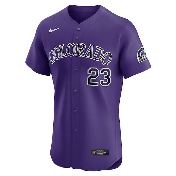 Men's Colorado Rockies Kris Bryant Nike Purple Alternate Elite Player Jersey