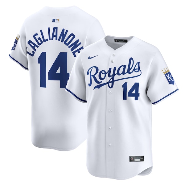 Men's Kansas City Royals Jac Caglianone Nike White Home Limited Player Jersey
