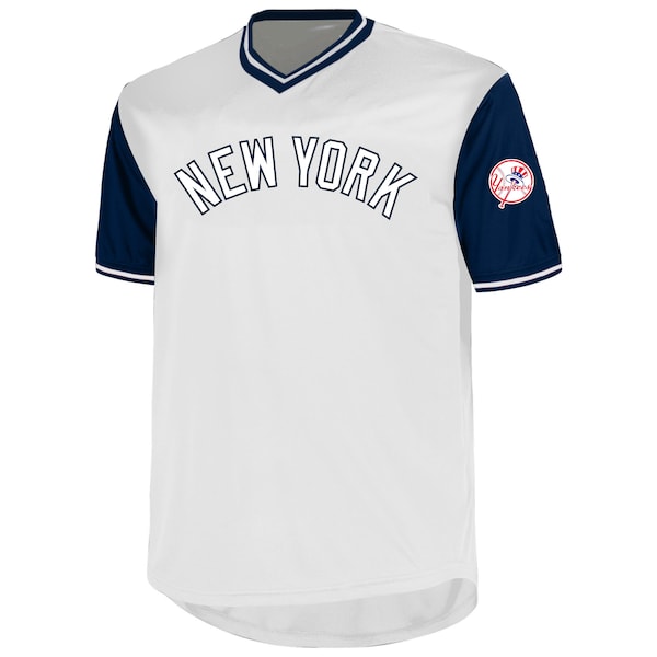 Men's New York Yankees Aaron Judge Profile White Big & Tall Name & Number Birdeye V-Neck T-Shirt