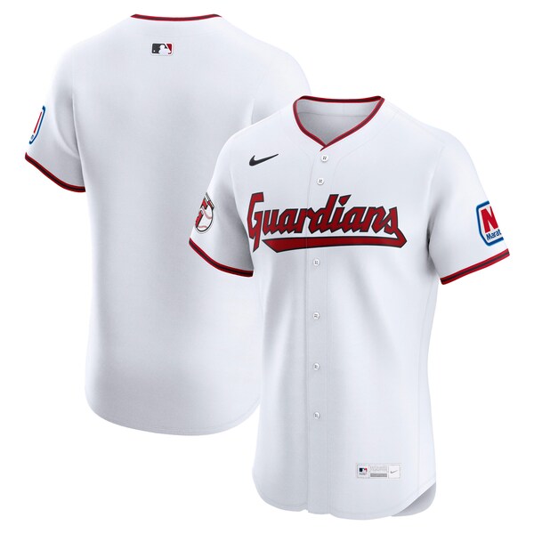 Men's Cleveland Guardians Nike White Home Elite Jersey
