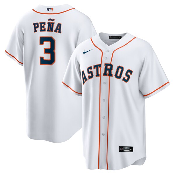 Men's Houston Astros Jeremy Pe?a Nike White Home Replica Jersey