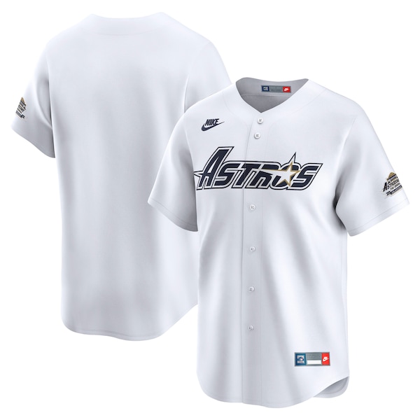 Men's Houston Astros Nike White Throwback Cooperstown Collection Limited Jersey