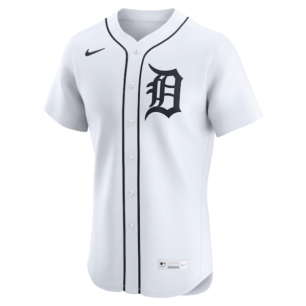 Men's Detroit Tigers Javier Báez Nike White Home Elite Jersey