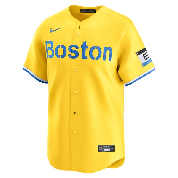 Men's Boston Red Sox Roman Anthony Nike Gold City Connect Limited Jersey