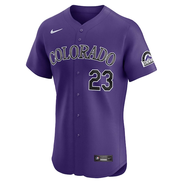 Men's Colorado Rockies Kris Bryant Nike Purple Alternate Elite Player Jersey