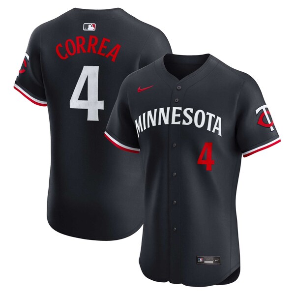 Men's Minnesota Twins Carlos Correa Nike Navy Alternate Elite Player Jersey